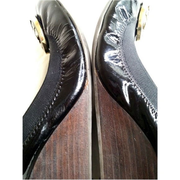 Authentic TORY BURCH Caroline Wedge, black, size 8 - Picture 8 of 9